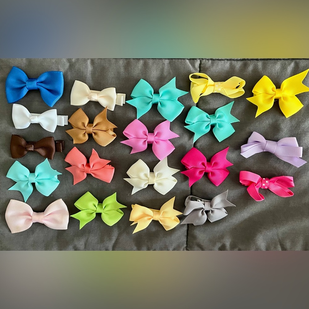 20 Colorful Bow Set for Kids